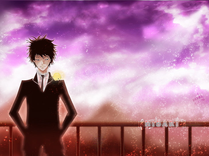HD wallpaper: black-haired male anime character illustration, katekyou  hitman reborn | Wallpaper Flare