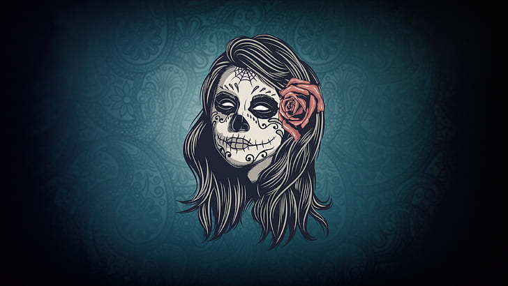 dead, skull, halloween