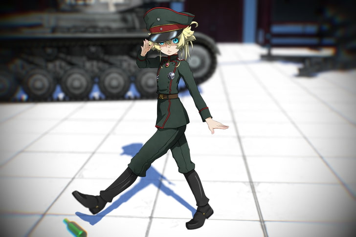 degurechaff tanya, military uniform, blonde, youjo senki, Anime, HD wallpaper