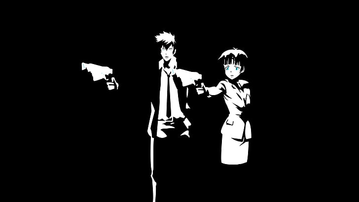 Kougami Shinya, Pulp Fiction (parody), anime, Psycho-Pass, HD wallpaper