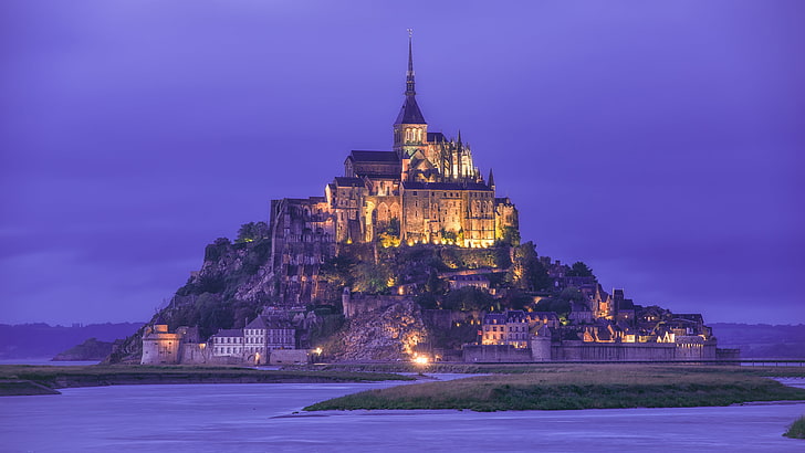 Hd Wallpaper Europe Picturesque Monastery Mont Saint Michel Abbey France Wallpaper Flare