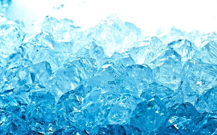 ice cube, blue, cold temperature, food and drink, frozen, refreshment, HD wallpaper