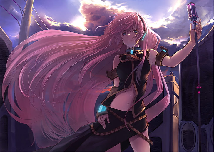 anime, anime girls, Megurine Luka, Vocaloid, one person, real people