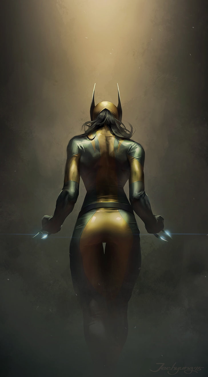 female wolverine illustration, X-23, Marvel Comics, women, X-Men, HD wallpaper