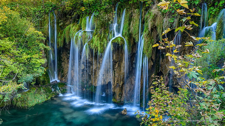 Upper Lakes, Plitvice Lakes National Park, Central Croatia, Waterfalls