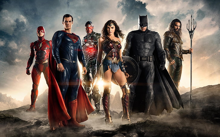 Justice League characters, movies, Flash, Superman, Wonder Woman, HD wallpaper