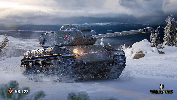 winter, WoT, World of Tanks, Soviet tank, KV-122, Wargaming HD wallpaper