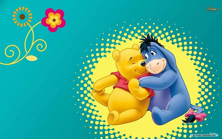 Winnie The Pooh And Friend Eeyore Gray Donkey Disney Images Hd Desktop Backgrounds Free Download 2560×1600, HD wallpaper