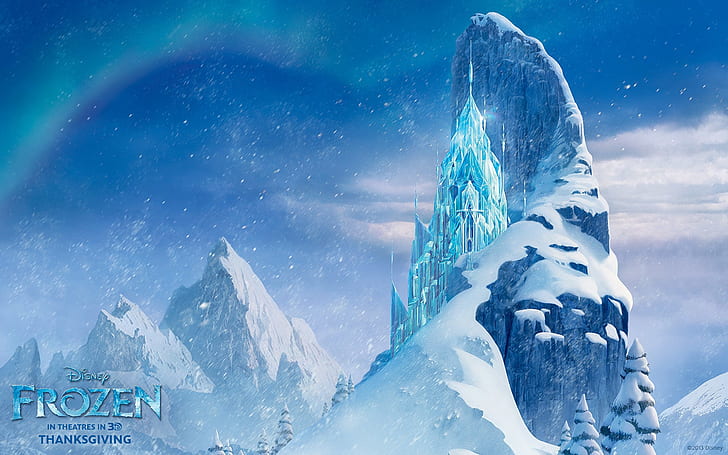 Frozen, beautiful Ice Castle, HD wallpaper