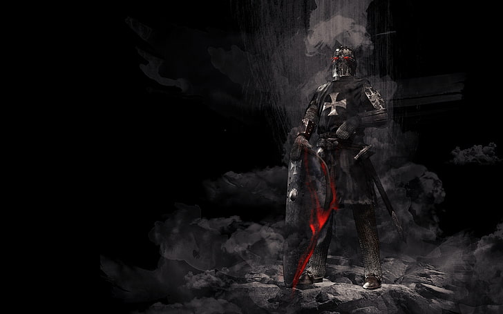 HD wallpaper: knight, warrior, sword, artwork, artist, digital art, hd, 4k  | Wallpaper Flare