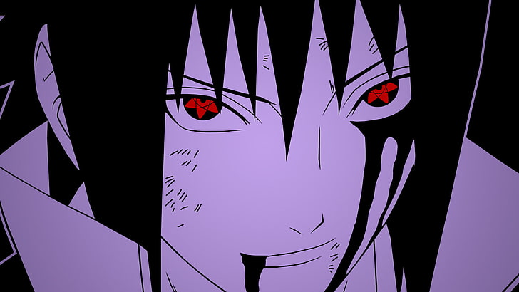 Anime, Naruto, Mangekyō Sharingan, Sasuke Uchiha, Sharingan (Naruto), HD wallpaper
