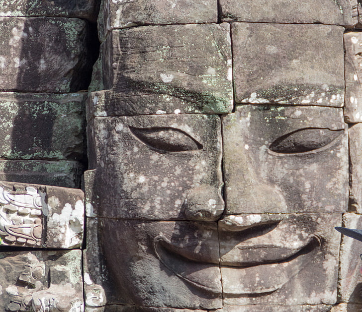 Cambodia, Angkor, stone, Angkor Wat, God, art and craft, creativity, HD wallpaper