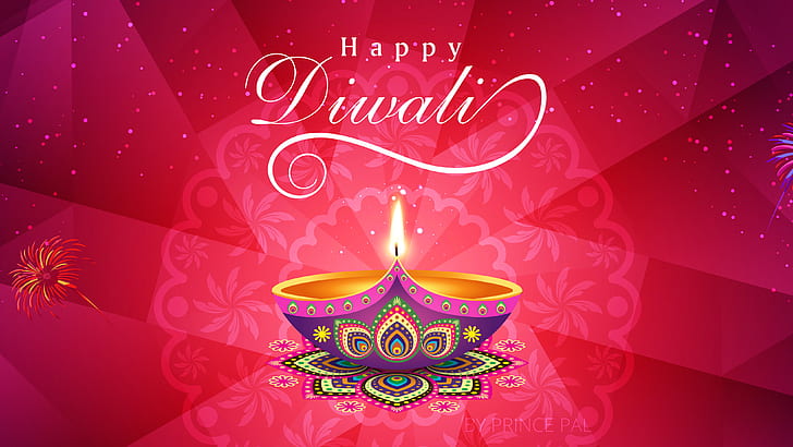 Beautiful hindu festival of diwali background Vector Image