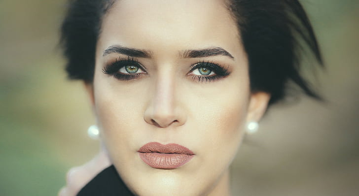 women, model, face, portrait, closeup, David Olkarny, HD wallpaper