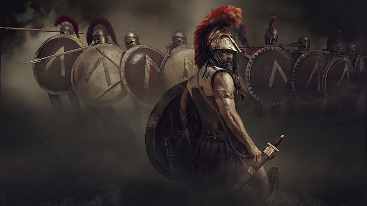 weapons, armor, warrior, Sparta, HD wallpaper