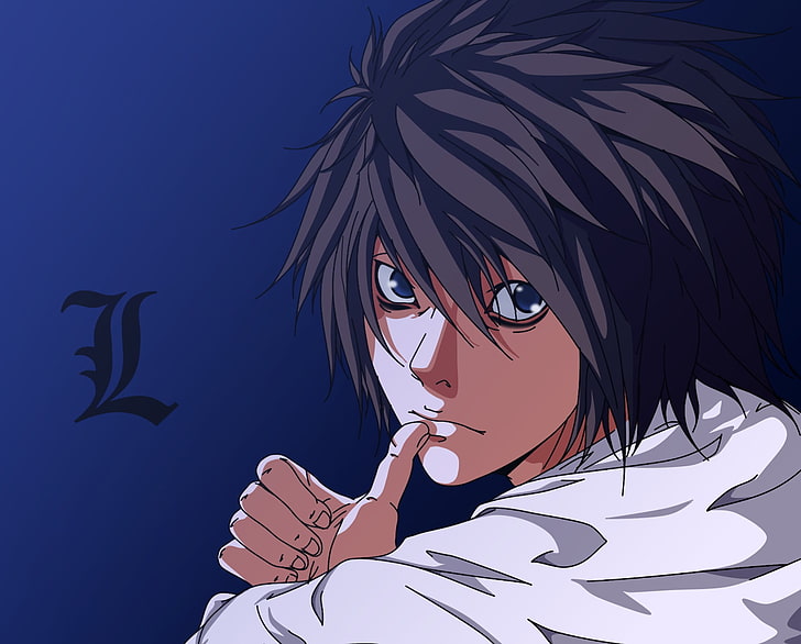 Anime, Death Note, L (Death Note), one person, women, young adult