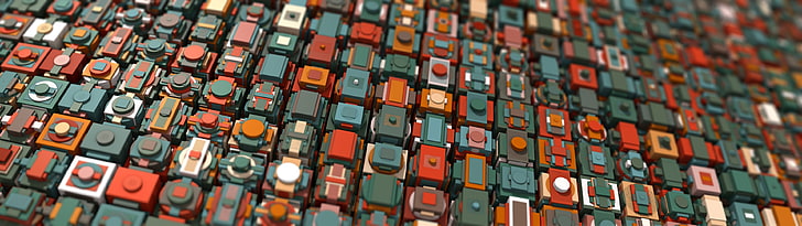 assorted-color brick toy lot, pattern, abstract, procedural generation, HD wallpaper