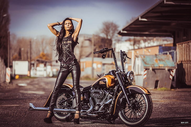 HD wallpaper: Motorcycles, Girls and Motorcycles, Custom Motorcycle, Harley- Davidson | Wallpaper Flare