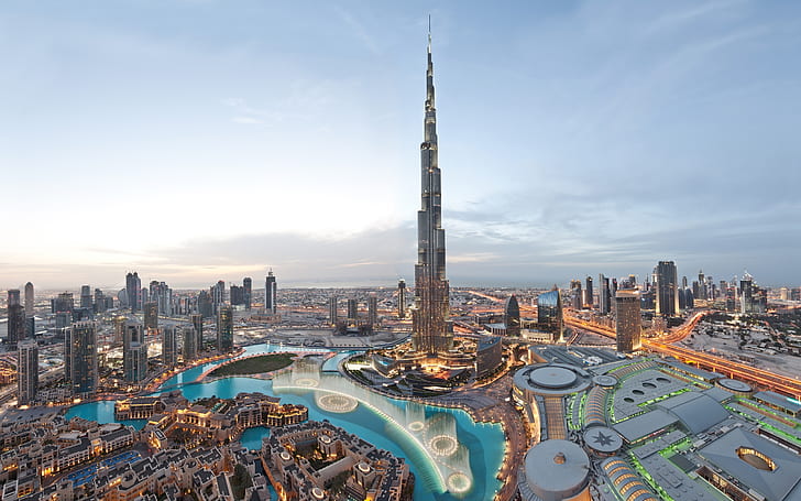 Downtown Dubai Overview, HD wallpaper