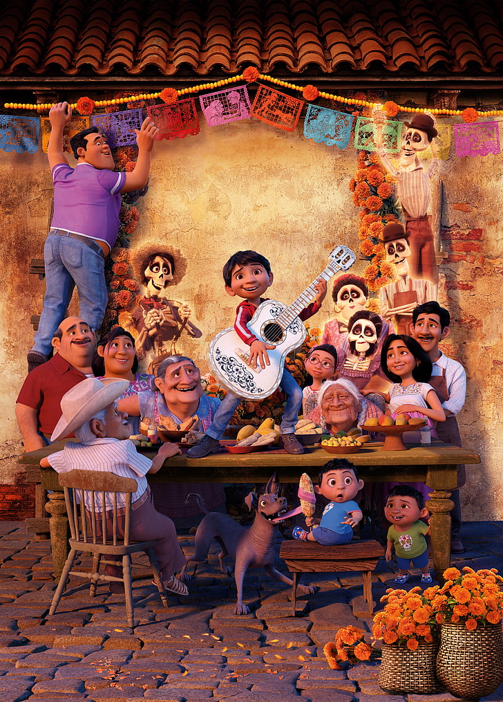 Coco, 5K, Pixar, Animation, child, childhood, boys, group of people