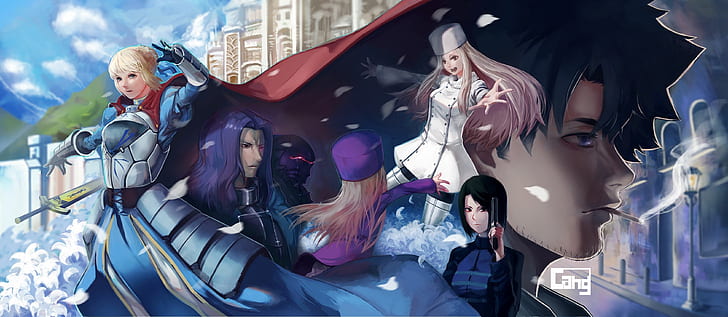 Fate Series, FGO, Fate/Zero, anime girls, blond hair, violet hair, HD wallpaper