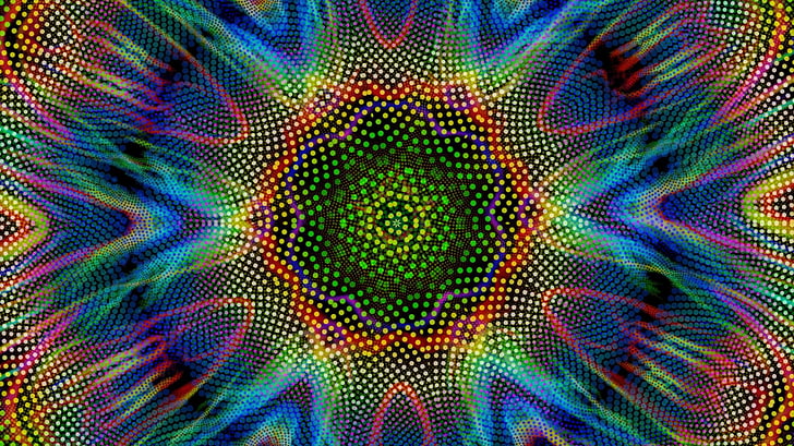 kaleidoscope art unique design, multi colored, pattern, close-up