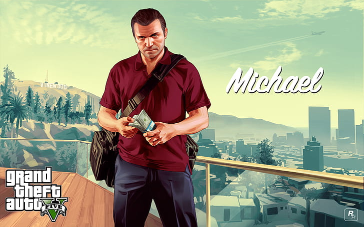 HD wallpaper: Michael with Money GTA V, gta 5 | Wallpaper Flare