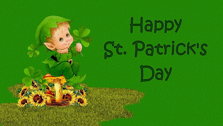 Holiday, St. Patrick's Day, Leprechaun, green color, plant, HD wallpaper
