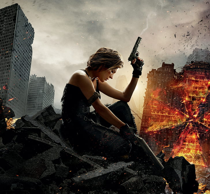 guns, best movies, Resident Evil: The Final Chapter, Milla Jovovich