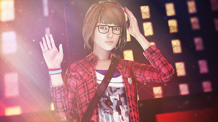 Life Is Strange, Max Caulfield, eyeglasses, front view, young women, HD wallpaper