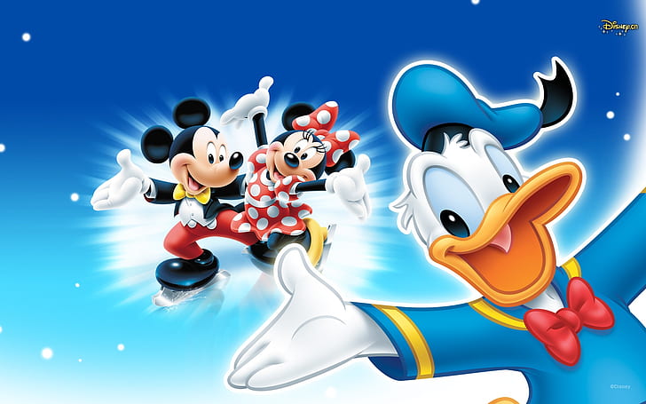 Mickey and Donald Duck in the Ice, Disney, HD wallpaper