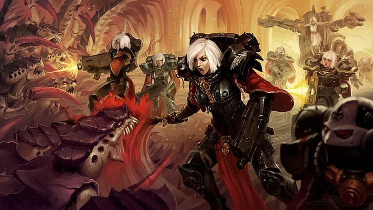 Warhammer 40,000, Sisters of Battle, Tyranids, Penitent Engine, HD wallpaper