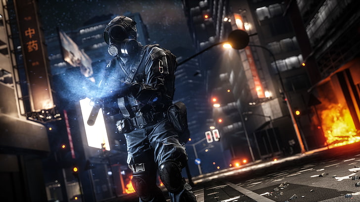 Battlefield 4, Infiltration of Shanghai, Multiplayer, night, HD wallpaper