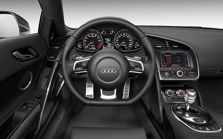 Audi, mode of transportation, vehicle interior, control panel, HD wallpaper