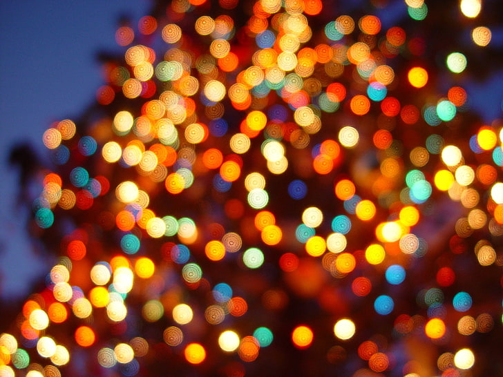 Holiday, Christmas, Bokeh, Christmas Lights, HD wallpaper