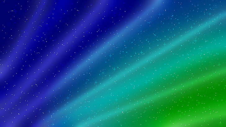 multicolored illustration, colorful, stars, blue, green, simple, HD wallpaper