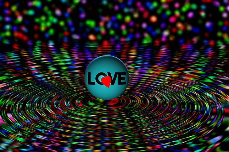HD wallpaper: Artistic, Love, Ball, Colors, Glitter | Wallpaper Flare