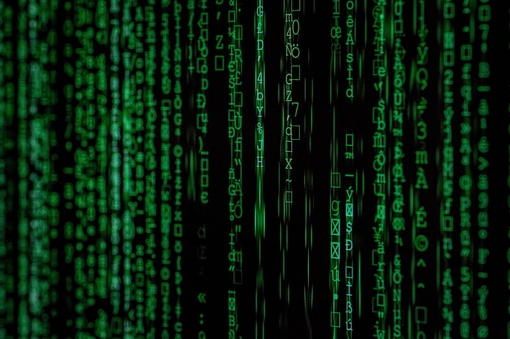 binary codes, byte, digits, green, technology, coding, computer, HD wallpaper