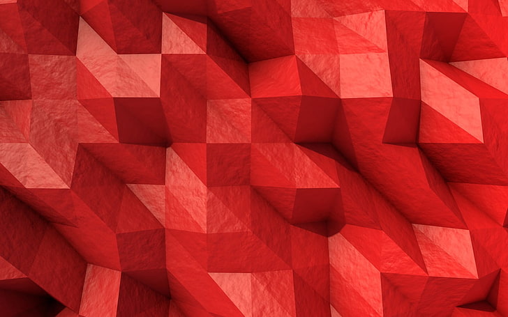 red and black area rug, low poly, brown background, backgrounds, HD wallpaper