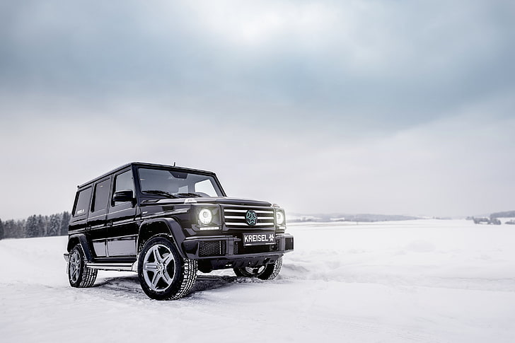 winter, Mercedes-Benz, g, G-Class, W463, vnedorozhnik, snow