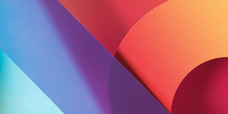 blue, red, and orange color digital wallpaper, Colorful, LG G6