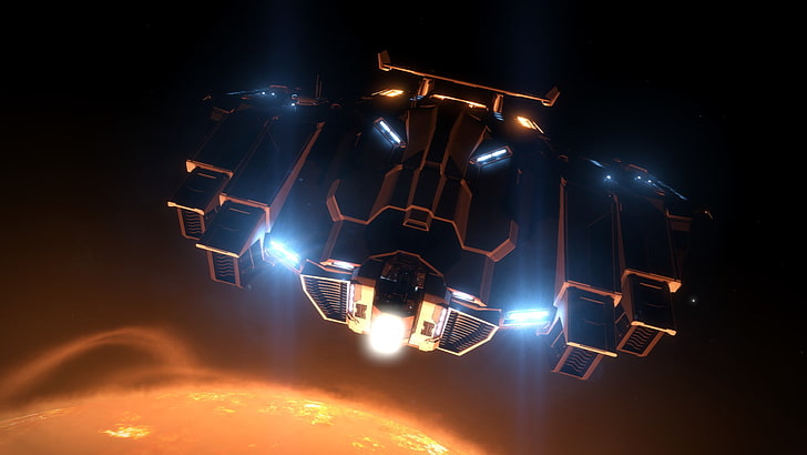 Elite: Dangerous, E:D, space, Space Simulator, Type-10, Sun