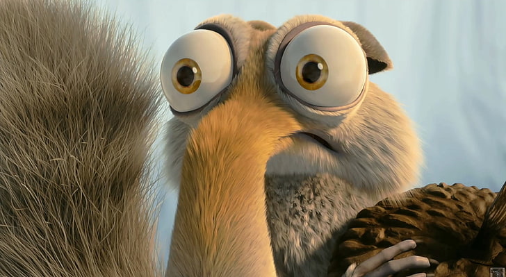 Ice Age Scrat In Love, Ice Age character digital wallpaper, Cartoons