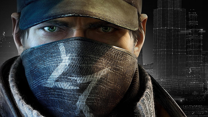 Aiden Pearce, video games, Watch Dogs, portrait, looking at camera, HD wallpaper