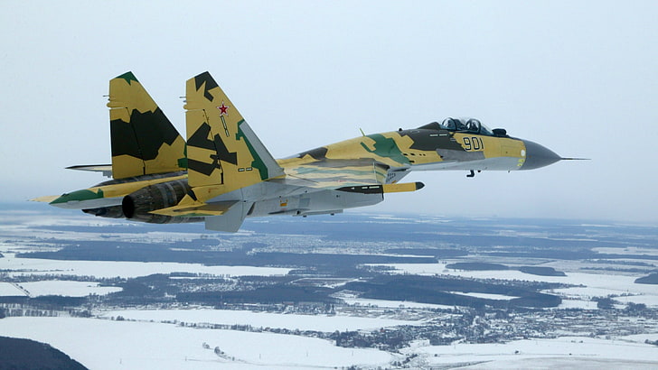 military, military aircraft, jet fighter, Sukhoi Su-35, Russian Air Force