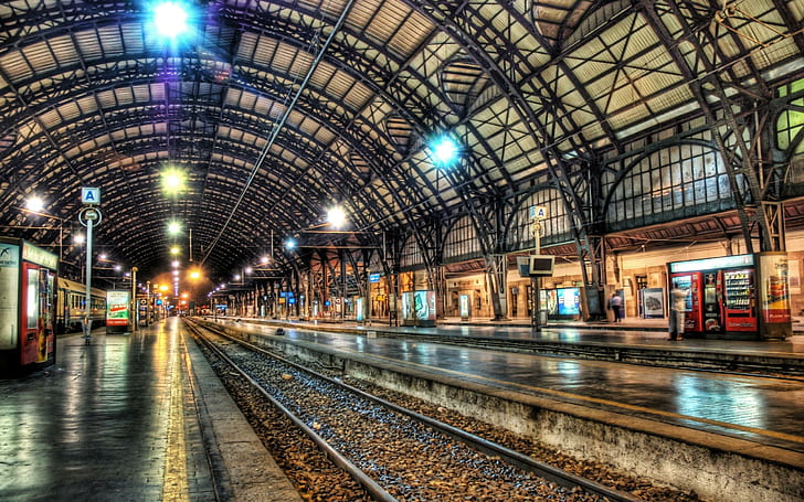Milan train station, train station, photography, 2560x1600, italy