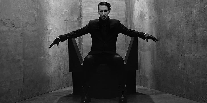 Marilyn Manson, music, shock rock, front view, one person, full length