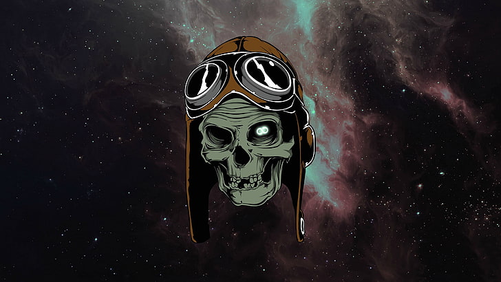 artwork, skull, space, mask, astronomy, disguise, star - space, HD wallpaper