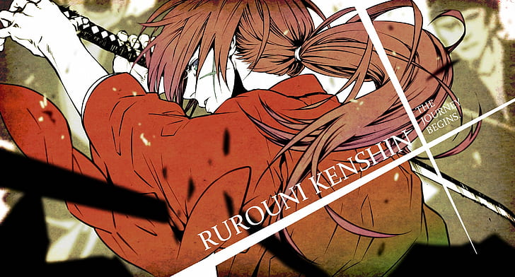 Himura Kenshin, Rurouni Kenshin, anime boys, HD wallpaper