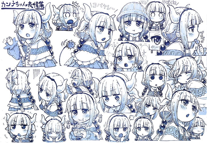 Kobayashi-san Chi no Maid Dragon, anime girls, Kanna Kamui (Kobayashi-san Chi no Maid Dragon), HD wallpaper